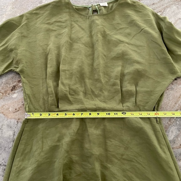 Aritzia Wilfred Tavin Belted Linen-Blend Midi/Maxi Dress size Large - Picture 9 of 13